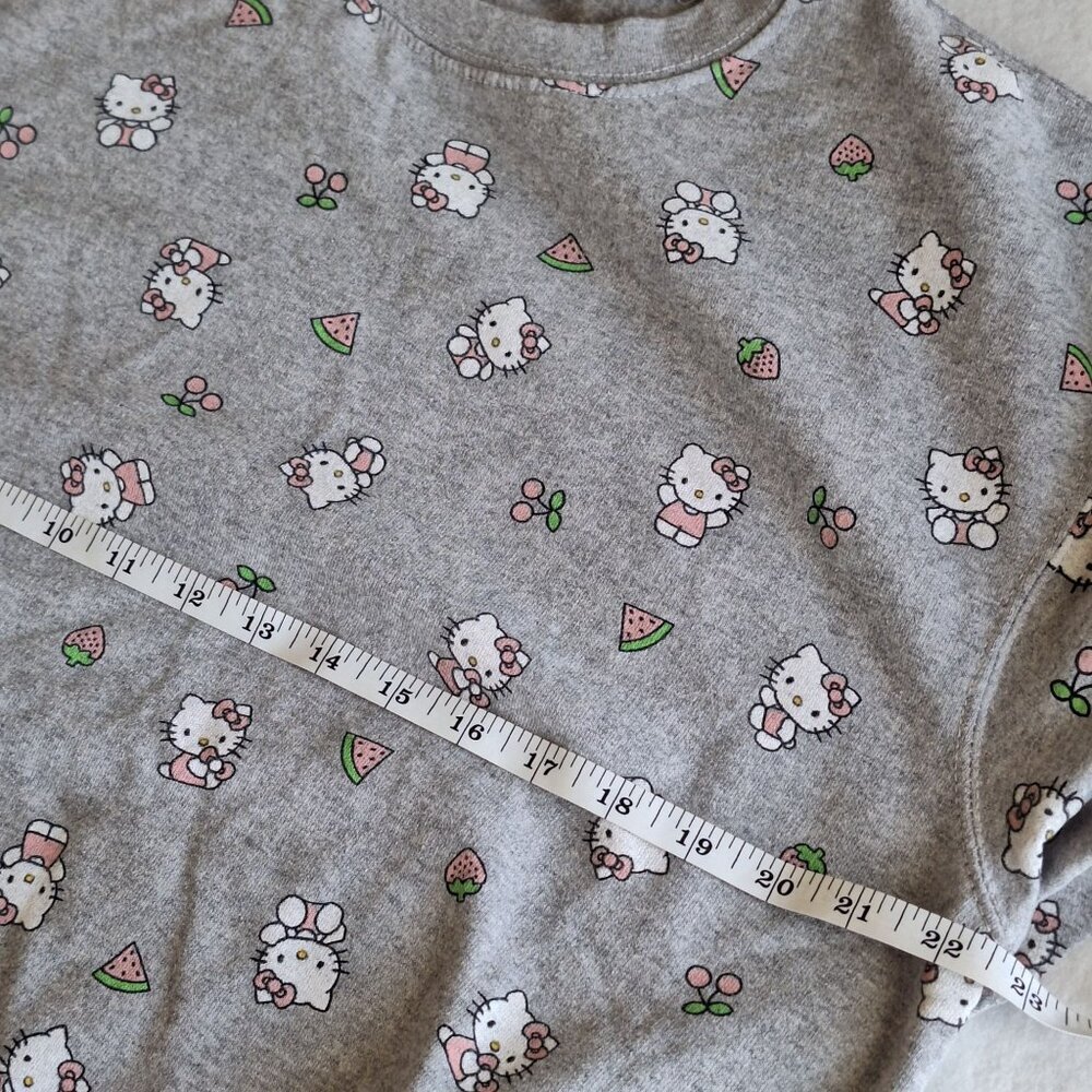 💙 Hello Kitty Cozy Crew Neck Sweatshirt Size XL Cute Comfy Streetwear - Picture 5 of 8